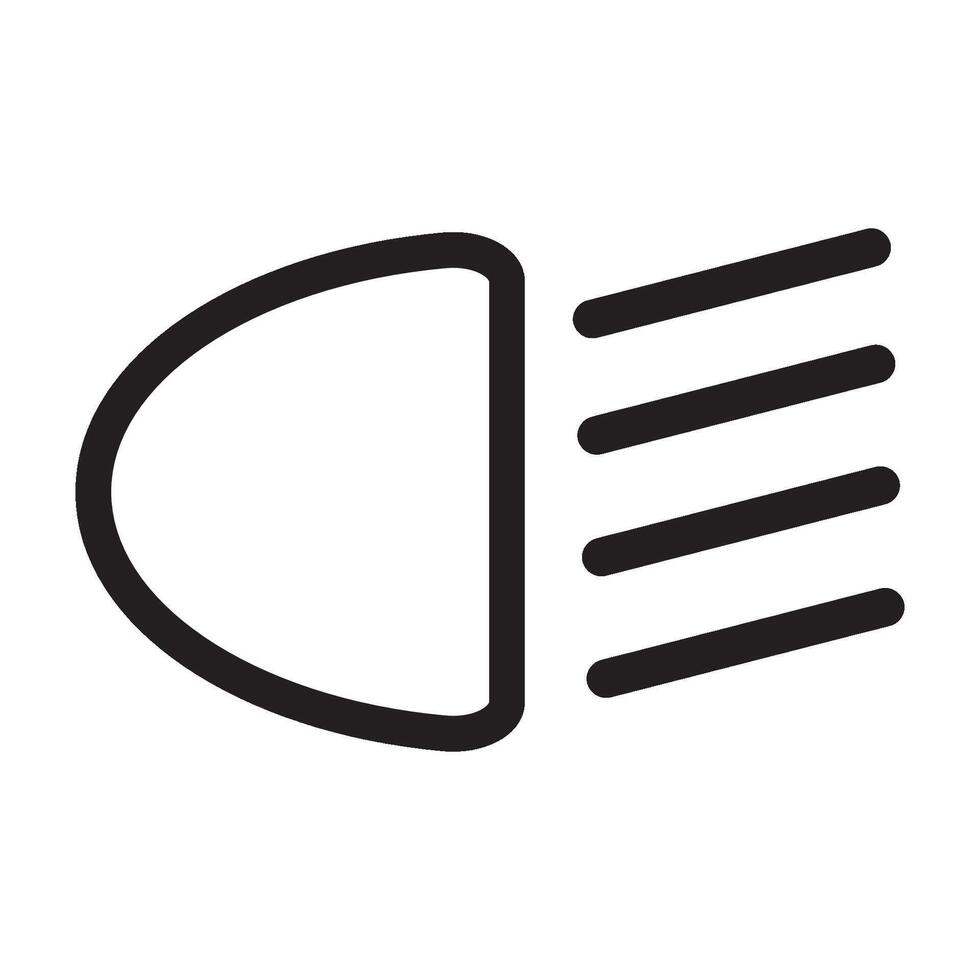 front car lights icon logo vector design template