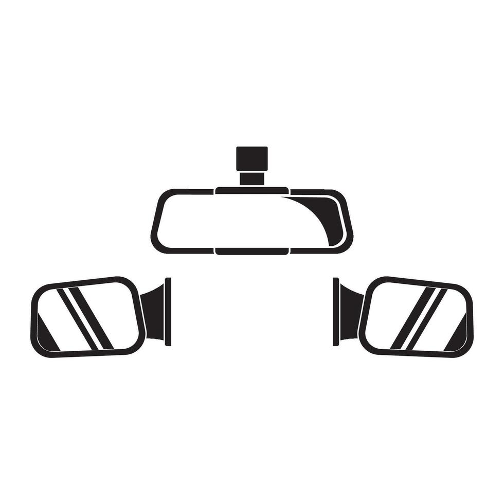 car rearview mirror icon logo vector design template