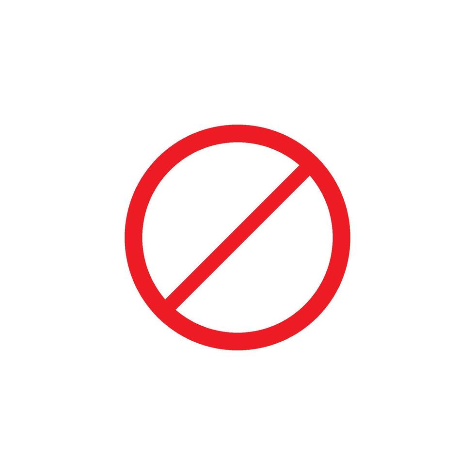Prohibition  icon vector design template