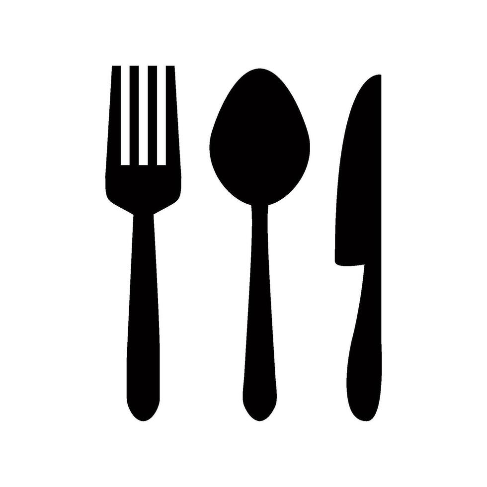 spoon and fork icon vector design template