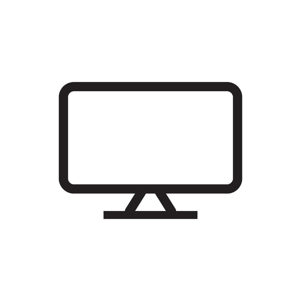 screen flat led monitor icon vector design templates
