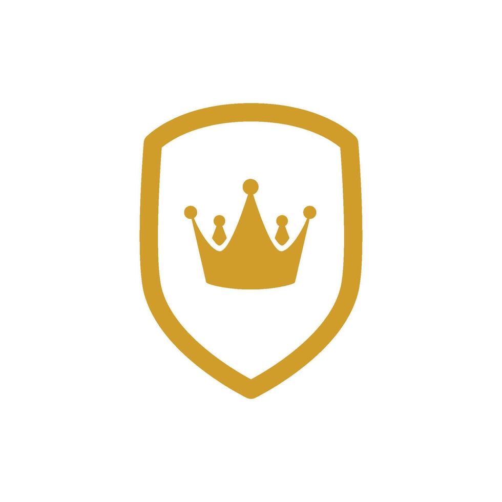oro proteger y Rey icono vector diseño modelo