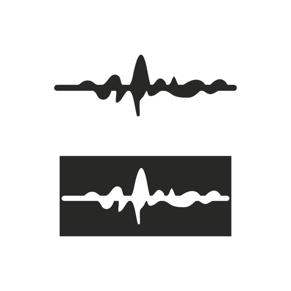 sound wave and speaker icon vector design template