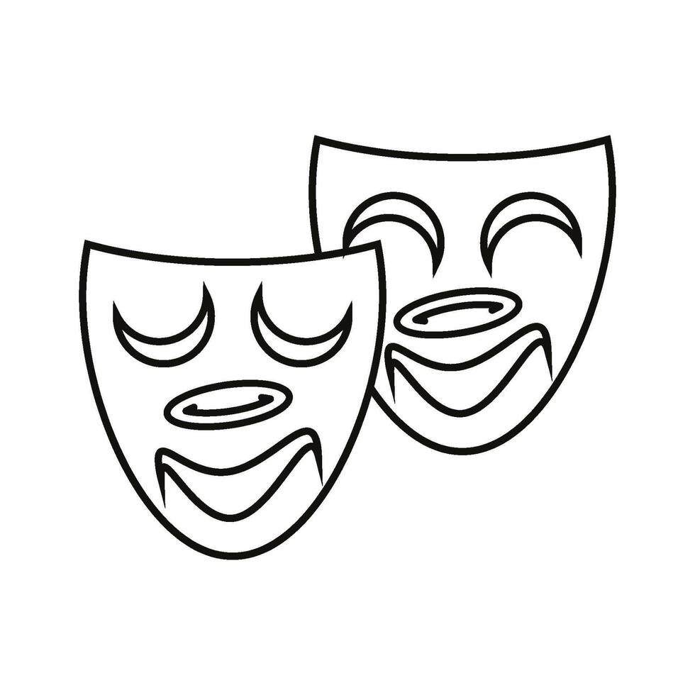 theater mask icon vector design templates