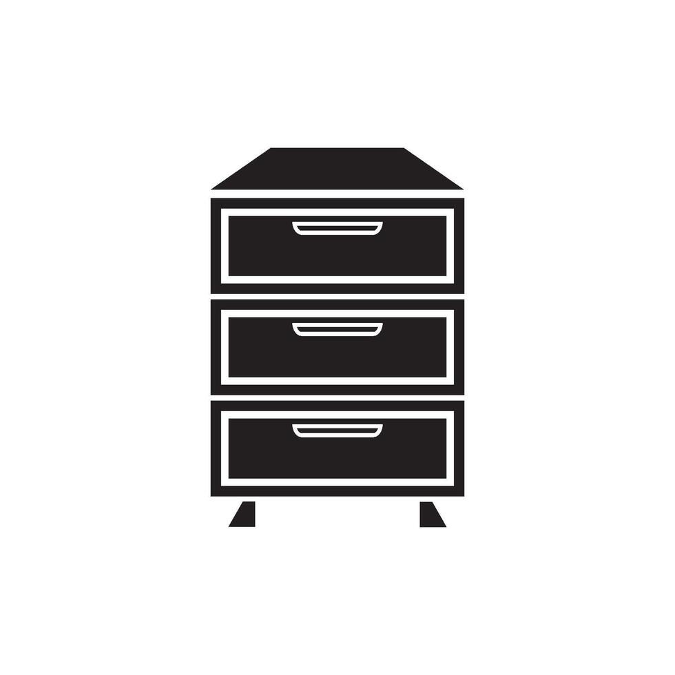 furniture Cupboard wardrobe icon vector design template