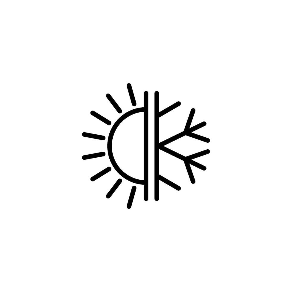 heating and cooling icon vector design templates simple
