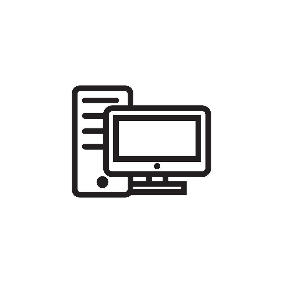 monitor  icon vector design template