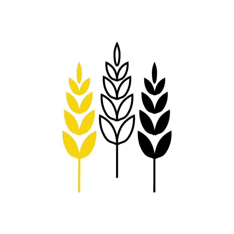 wheat icon vector design templates