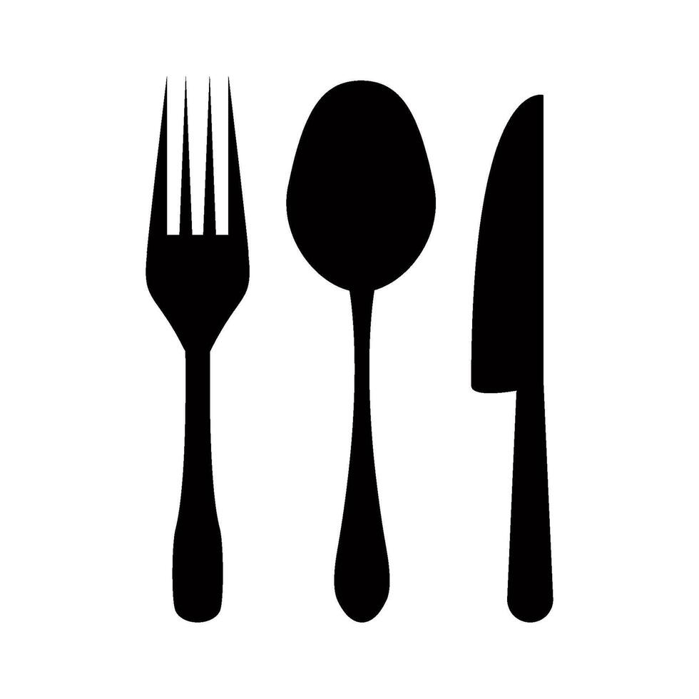 spoon and fork icon vector design template