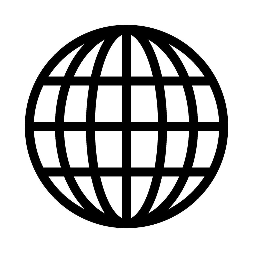 globe internet website icon vector template