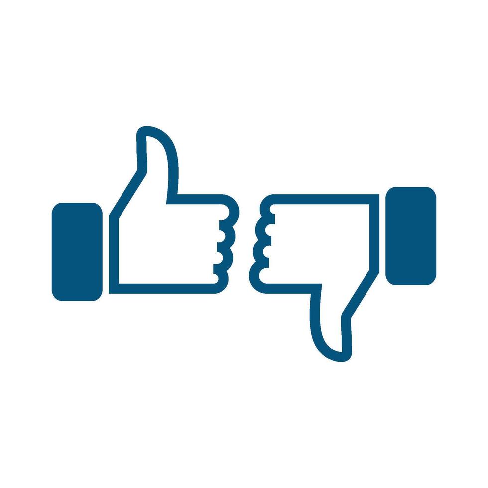 hand tumbs up and hand tumbs down icon vector design template