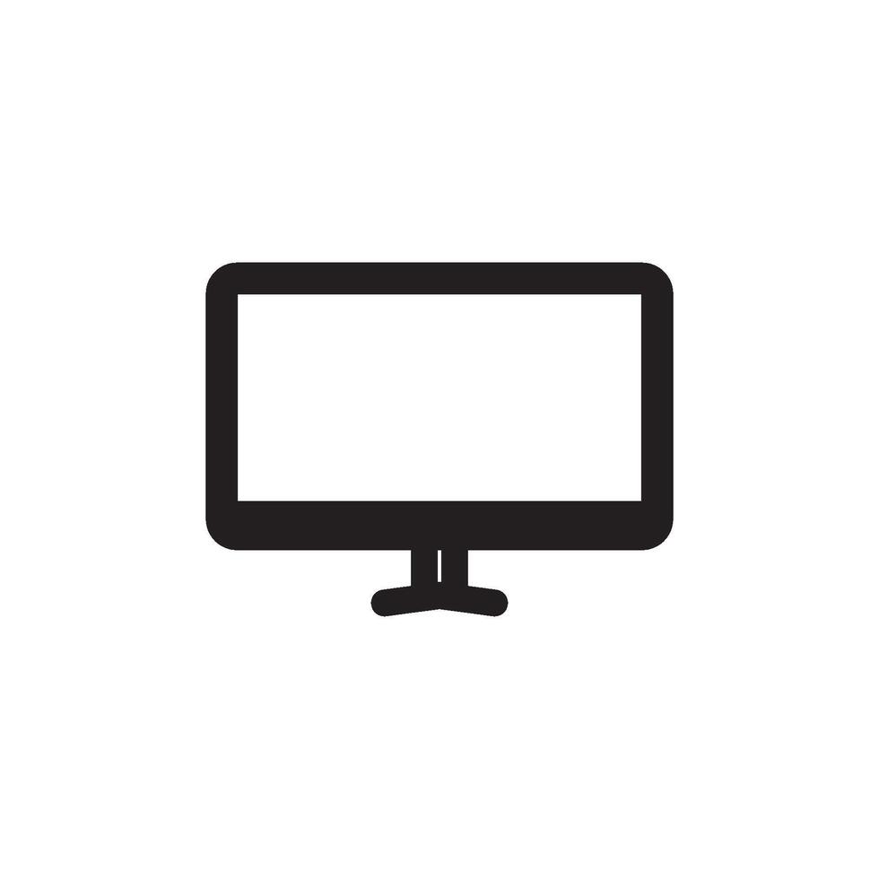 screen flat led monitor icon vector design templates