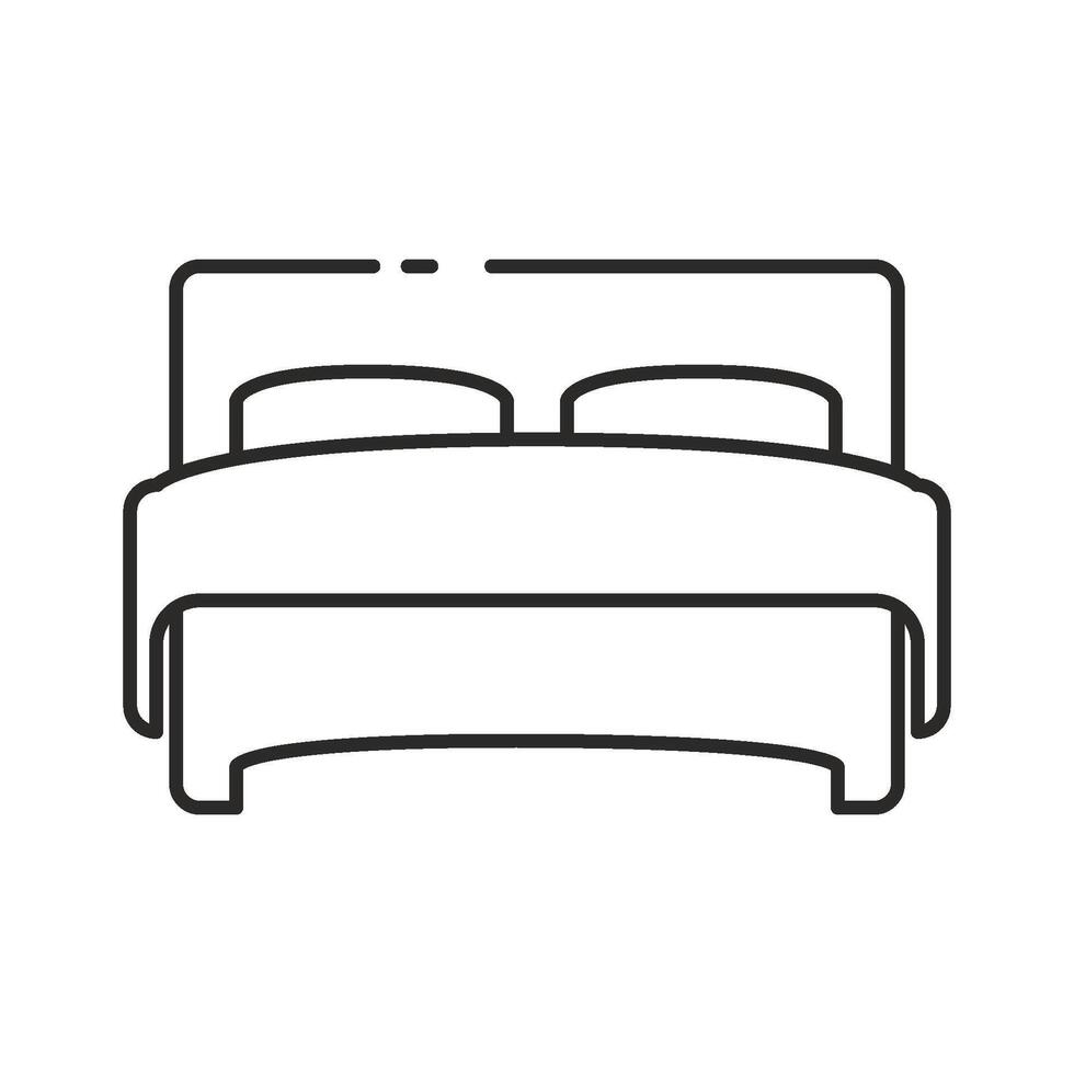 double bed  icon vector design template