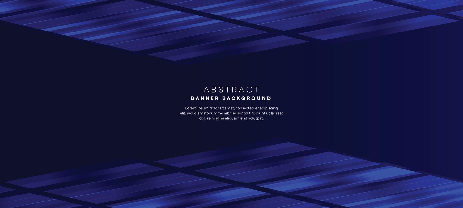 Abstract dark blue gradient overlay background with modern geometric square shape graphic element. Navy blue stripes diagonal paper cut banner suit for brochure, poster, website, header, corporate vector