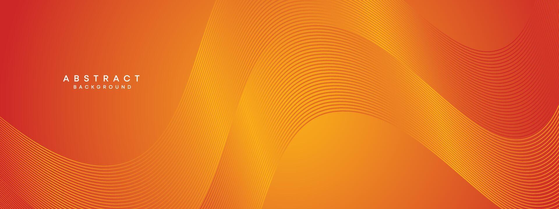 Abstract Red, Orange Waving Circles Lines Technology Background. Modern Orange Gradient with Glowing Lines, Shiny Geometric Shape Diagonal. for Brochure, Cover, Poster, Banner, Website, Header, flyer vector