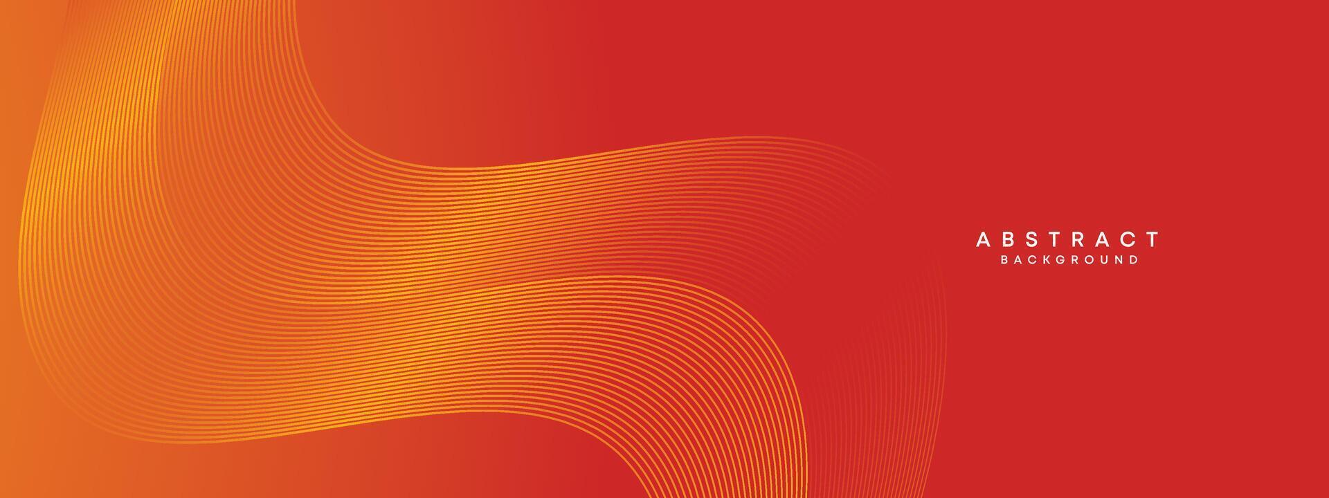 Abstract Red, Orange Waving Circles Lines Technology Background. Modern Orange Gradient with Glowing Lines, Shiny Geometric Shape Diagonal. for Brochure, Cover, Poster, Banner, Website, Header, flyer vector