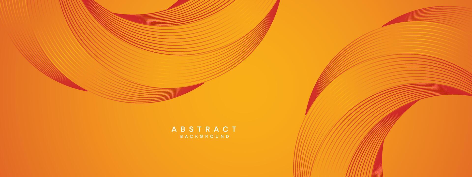 Abstract Red, Orange Waving Circles Lines Technology Background. Modern Orange Gradient with Glowing Lines, Shiny Geometric Shape Diagonal. for Brochure, Cover, Poster, Banner, Website, Header, flyer vector