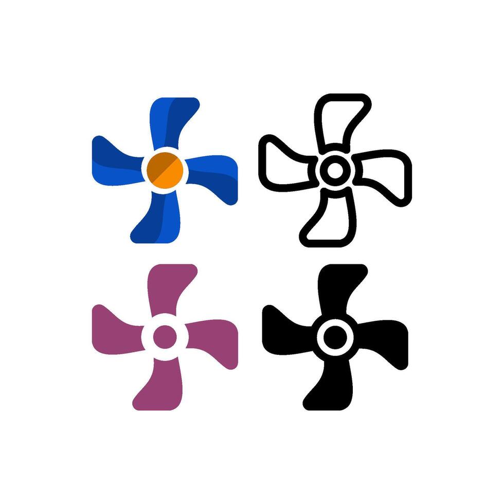 fan icon vector design templates