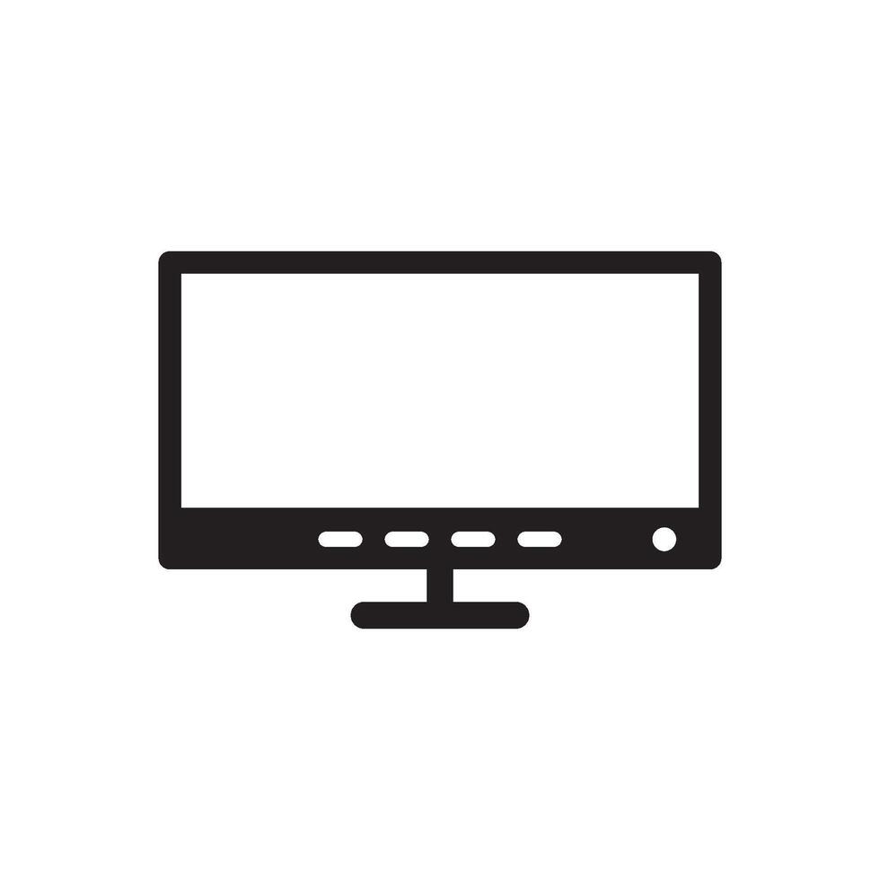 screen flat led monitor icon vector design templates