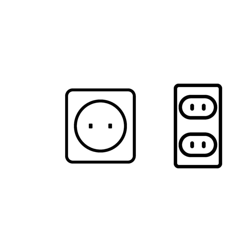 electric socket icon vector design template
