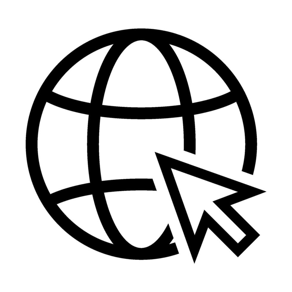 globe internet website icon vector template