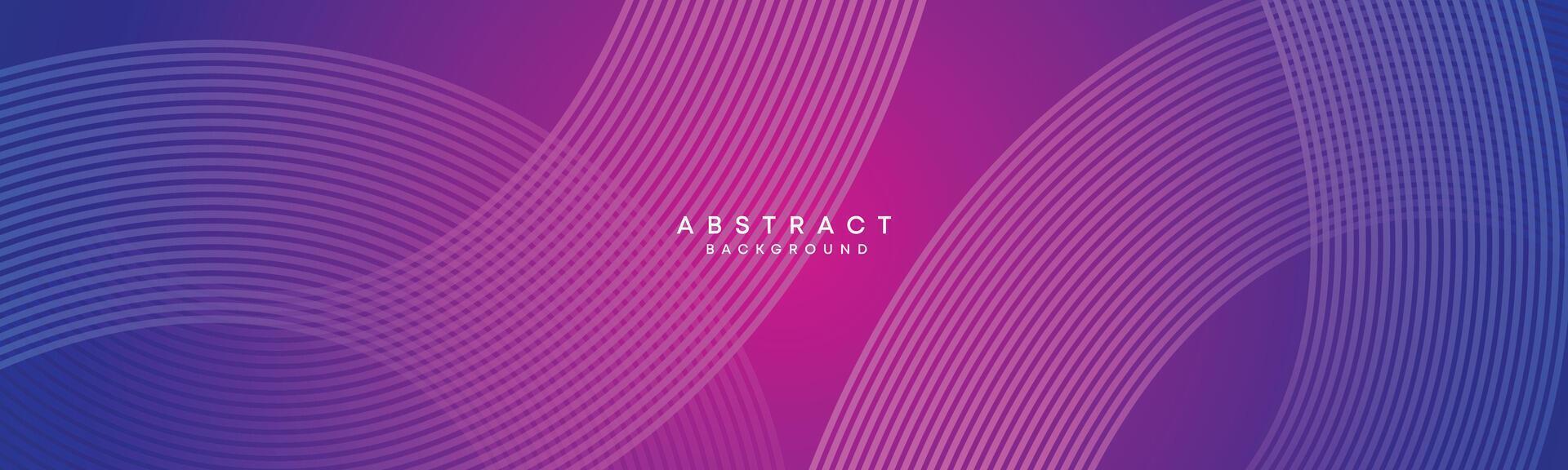 Blue, purple gradient abstract waving circles lines Technology web banner background. Modern magenta, pink gradient with glowing lines and shiny geometric diagonal shape for brochure, cover, header vector