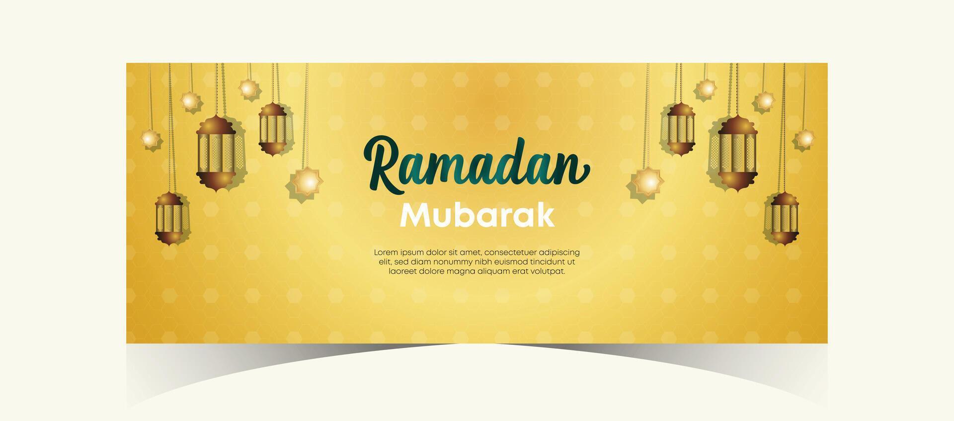 Ramadán kareem web antecedentes súper rebaja bandera con podio para monitor de producto. Ramadán mega grande rebaja promoción póster y social medios de comunicación correo. islámico especial oferta promoción bandera diseño modelo vector