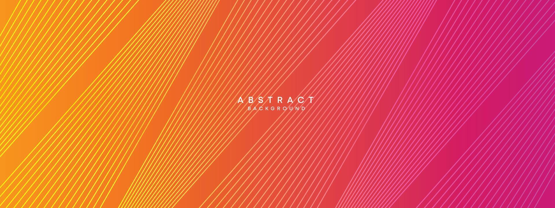 Abstract orange, pink gradient waving circles lines Technology web banner background. Modern yellow, purple gradient with glowing lines and shiny geometric diagonal shape for brochure, cover, header vector