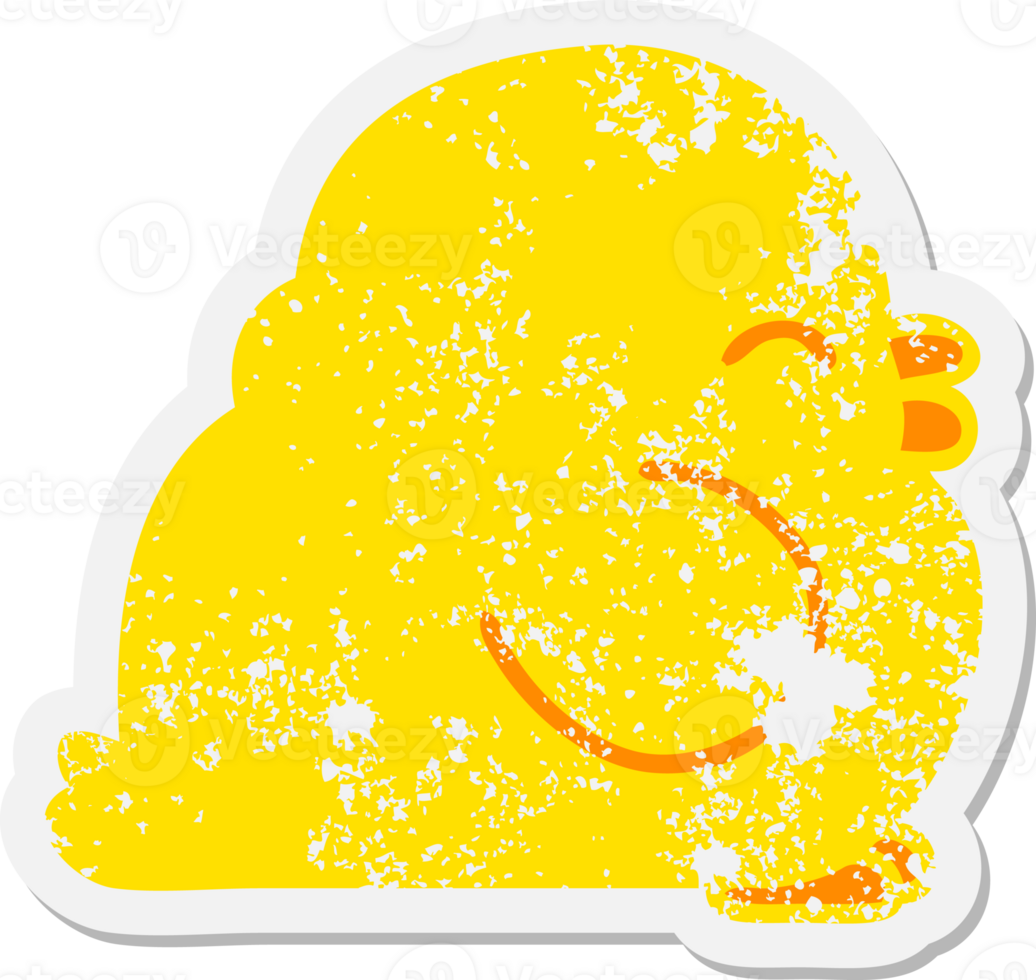 cute fat baby bird grunge sticker png
