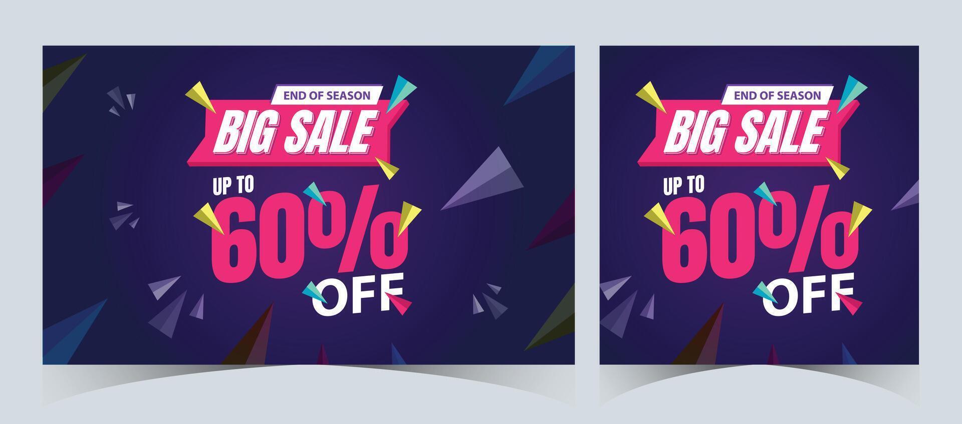 Set of super sale web banner template design. flash big sale discount banner template promotion posts. web banner for mega sale promotion discount sale banner. end of season special offer banner vector