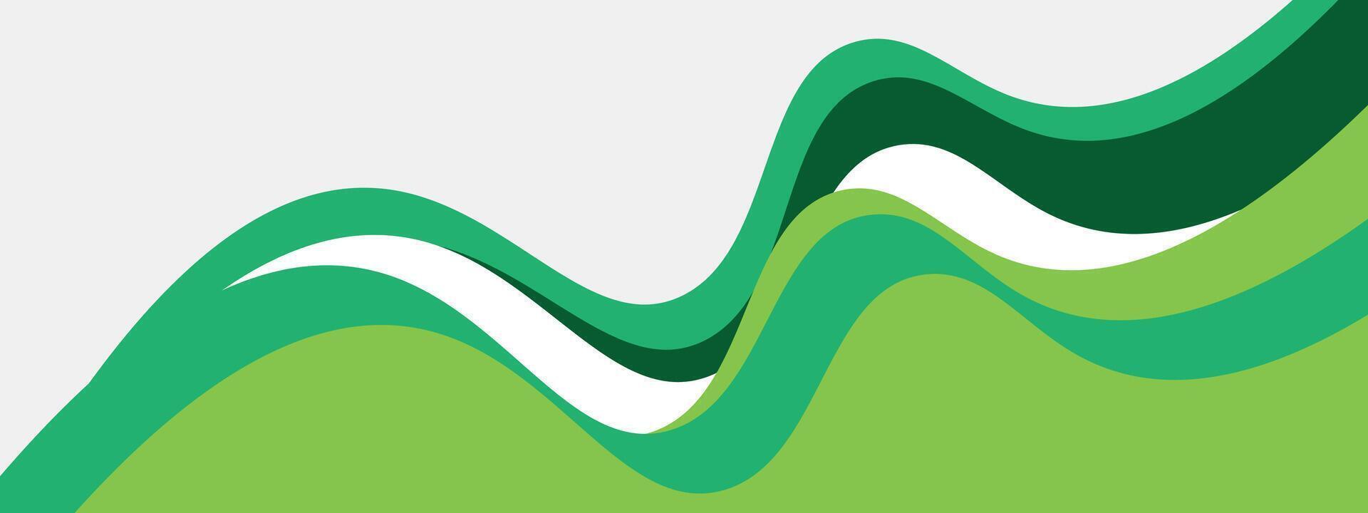 Abstract dark green gradient banner template with dynamic background curve shapes. Modern light green business webinar banner design for web, backdrop, brochure, website, landing page, presentation vector