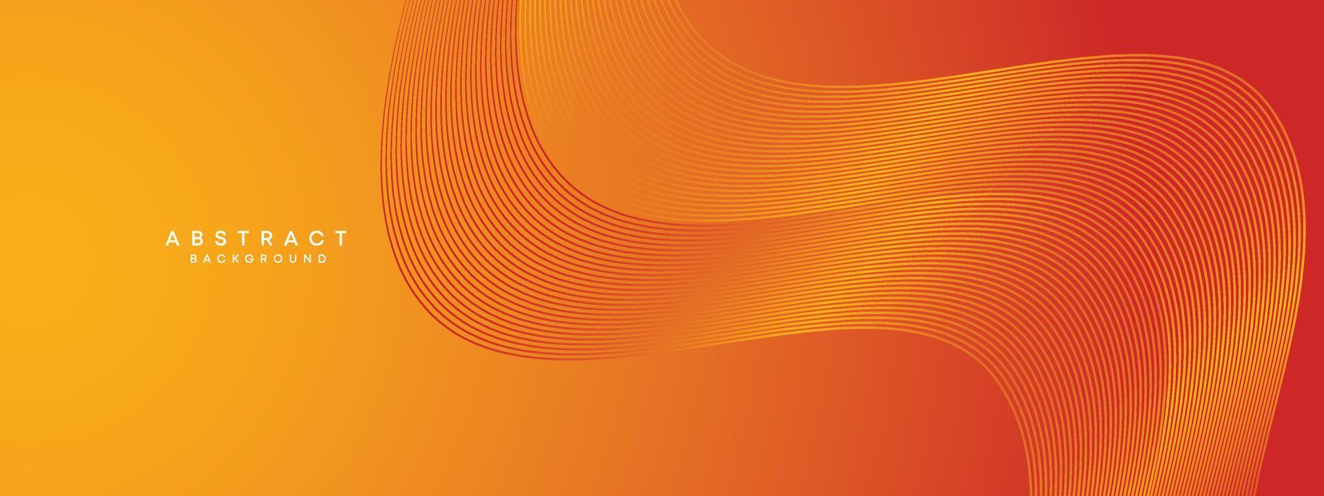 Abstract Red, Orange Waving Circles Lines Technology Background. Modern Orange Gradient with Glowing Lines, Shiny Geometric Shape Diagonal. for Brochure, Cover, Poster, Banner, Website, Header, flyer vector