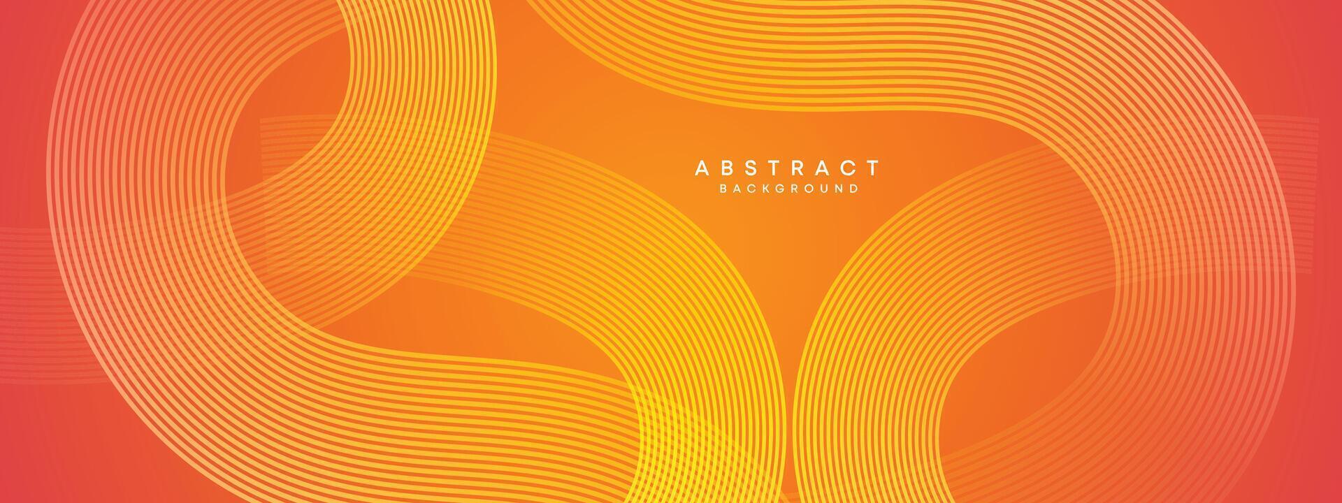 Abstract orange, pink gradient waving circles lines Technology web banner background. Modern yellow, purple gradient with glowing lines and shiny geometric diagonal shape for brochure, cover, header vector