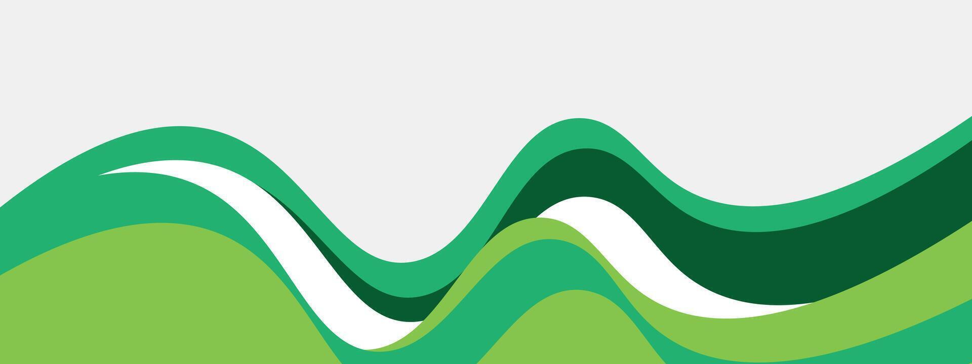 Abstract dark green gradient banner template with dynamic background curve shapes. Modern light green business webinar banner design for web, backdrop, brochure, website, landing page, presentation vector