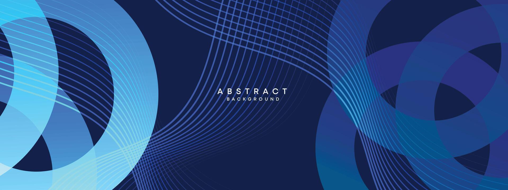 Abstract gradient dark navy blue web banner. dark blue light business banner design background. diagonal geometric pattern circle, and square shape for poster, cover, presentation, flyer, or header vector