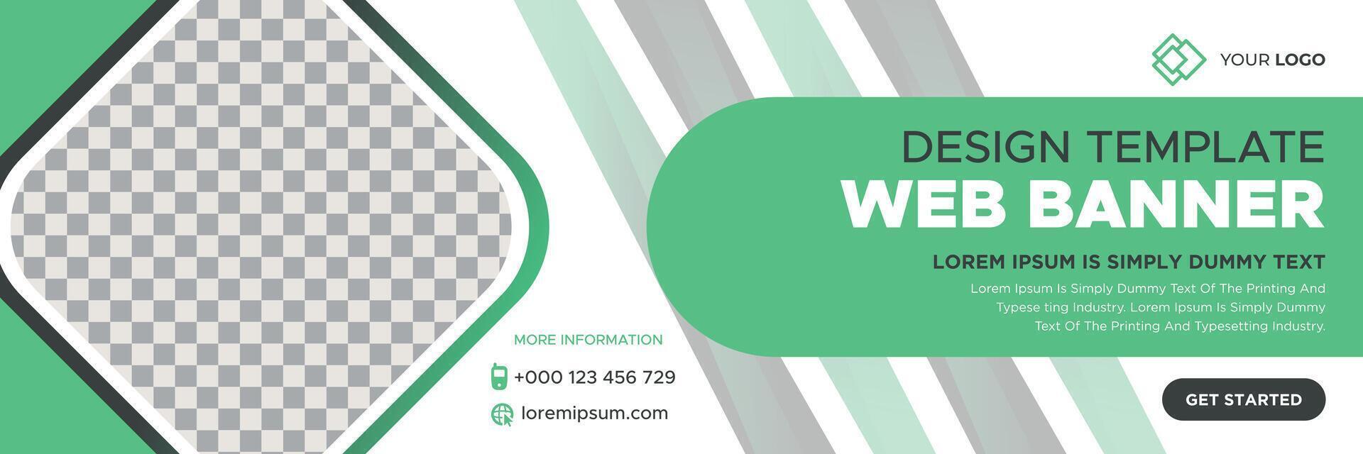 Abstract web banner template design with different geometric elements. Gradient cover design website header background. Social media business cover ads banner for invitation card, brochure, poster vector
