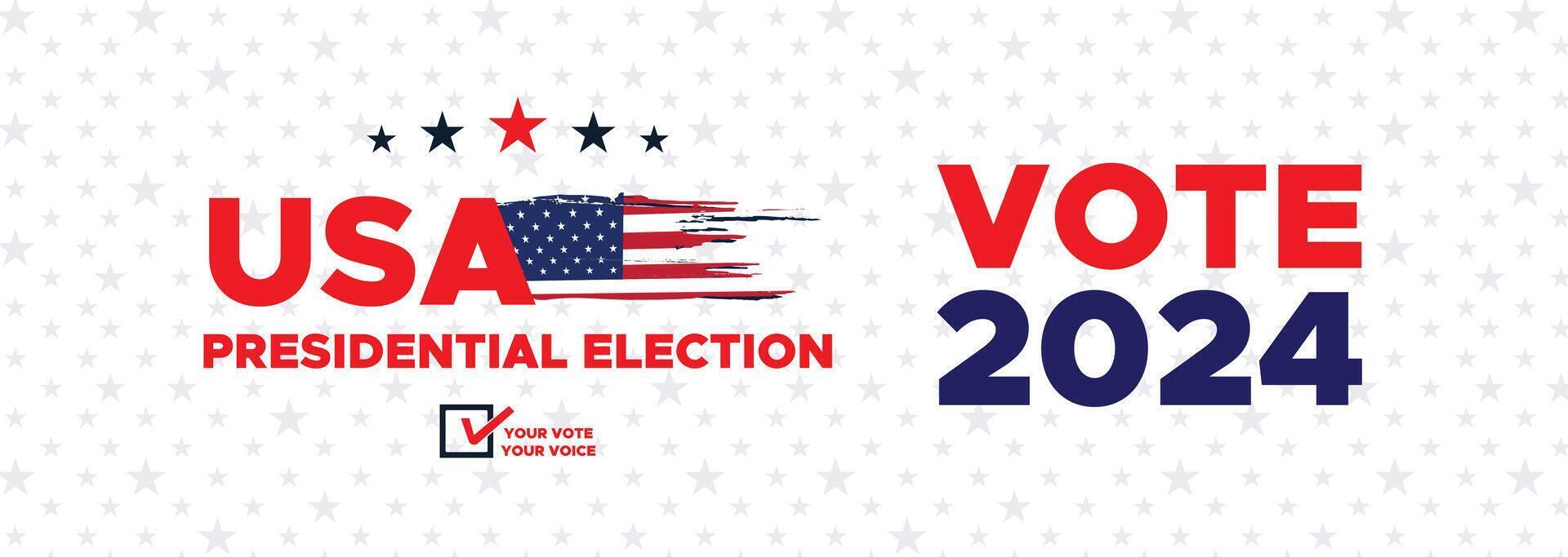 Presidential election day in the United States. Vote 2024. Election 2024 USA. Political election campaign banner. background, post, Banner, card, and poster design with Vote Day on November 5 US vector