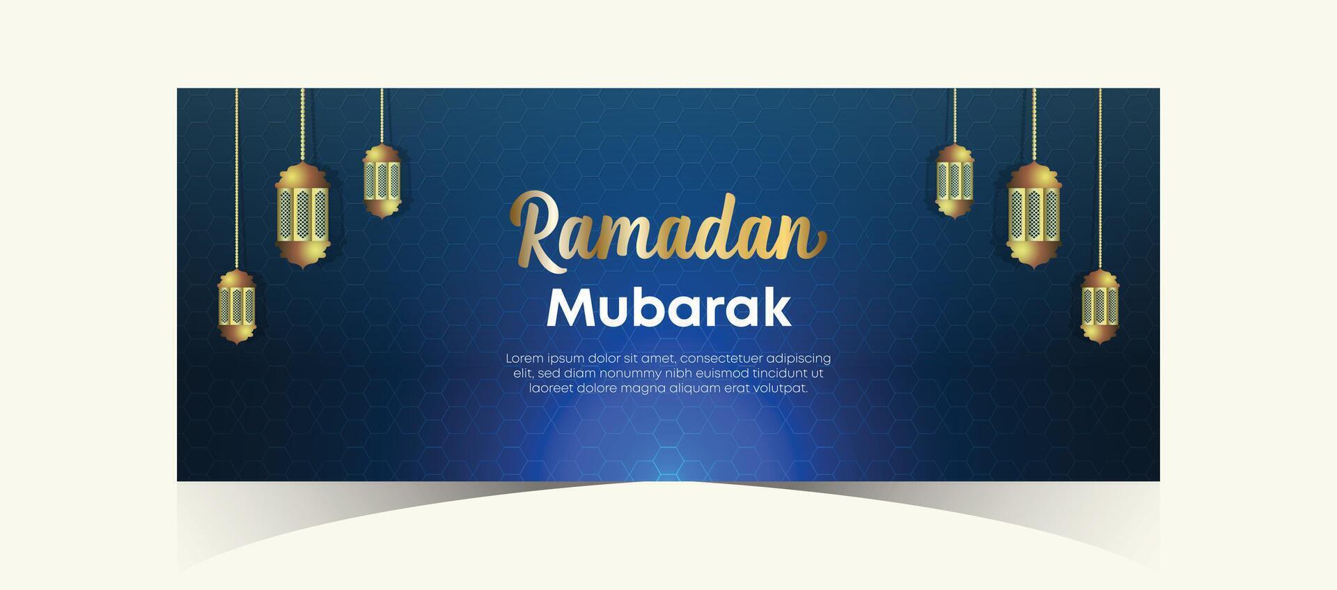 Ramadan Kareem Web Background Super Sale Banner with Podium for Display of product. Ramadan Mega Big Sale Promotion Poster and Social Media Post. Islamic Special Offer Promotion Banner Design Template vector