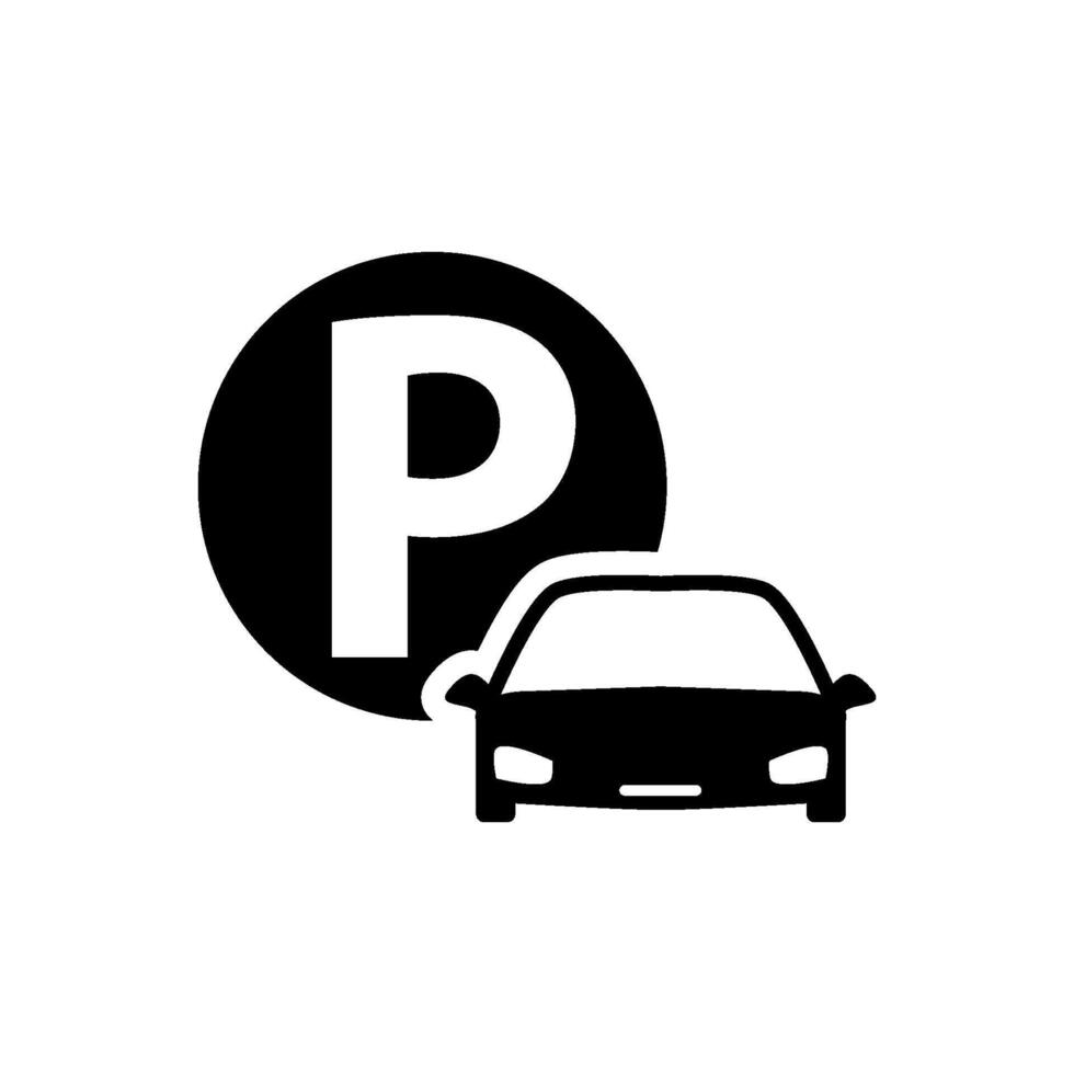 estacionamiento icono vector diseño modelo