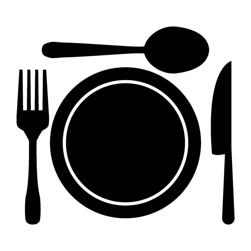 spoon and fork icon vector design template