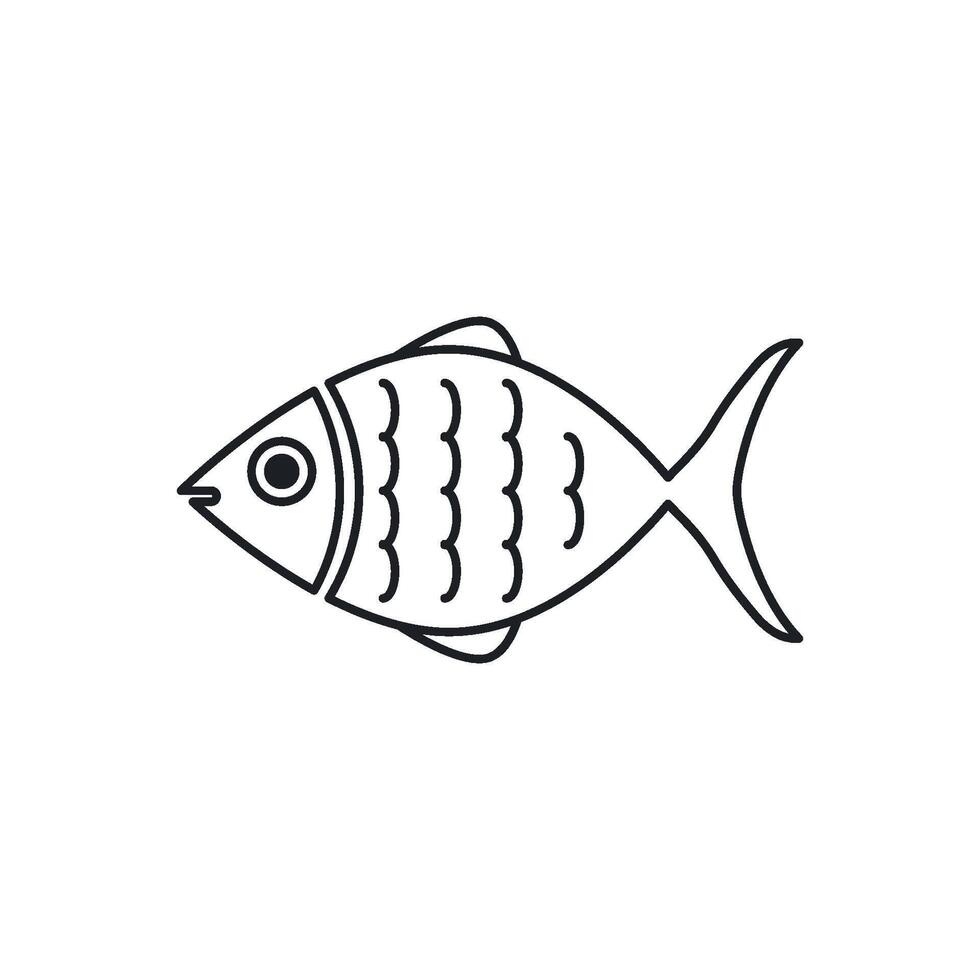 pescado icono vector diseño modelo