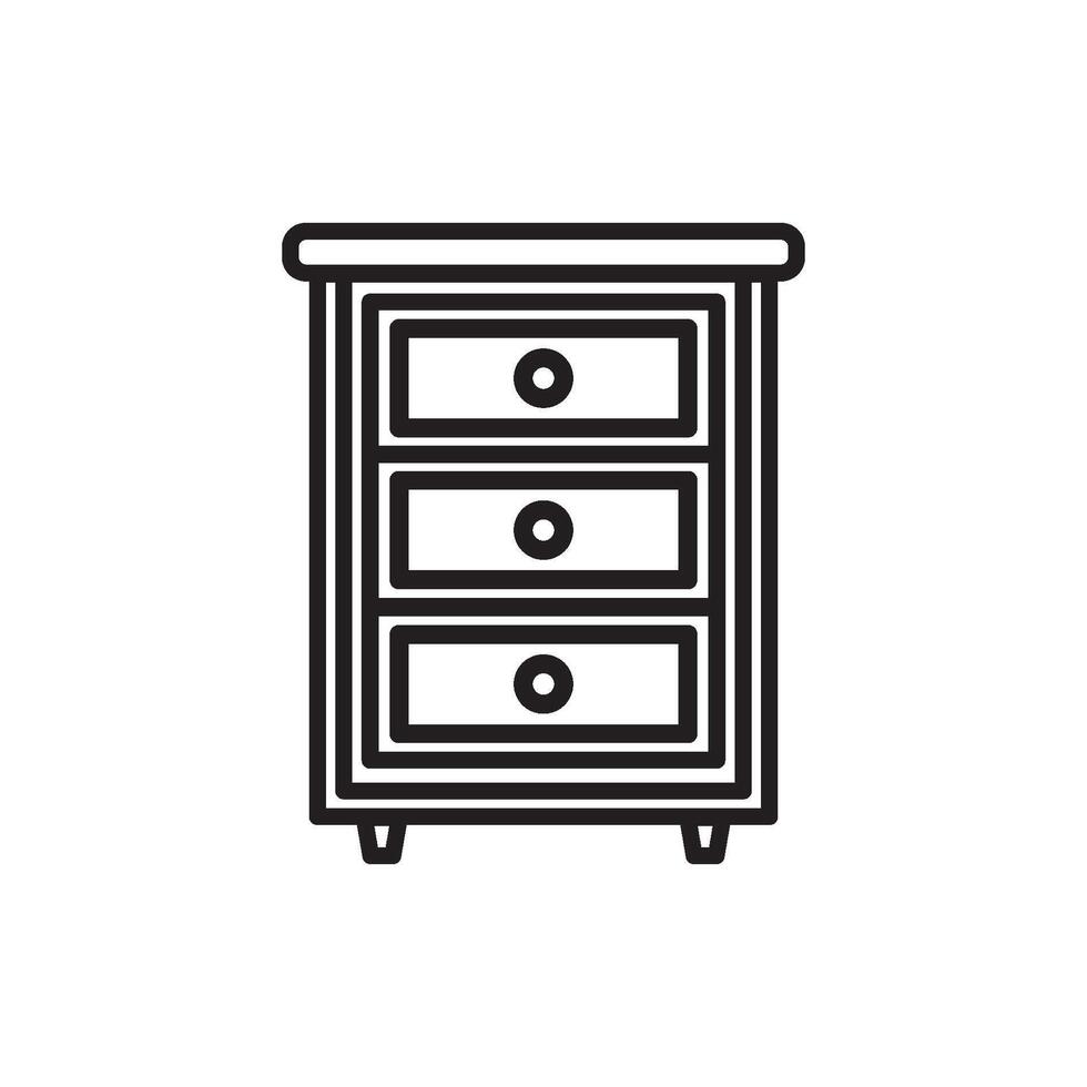 furniture Cupboard wardrobe icon vector design template