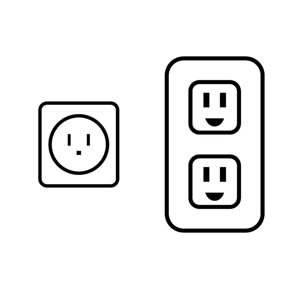 electric socket icon vector design template