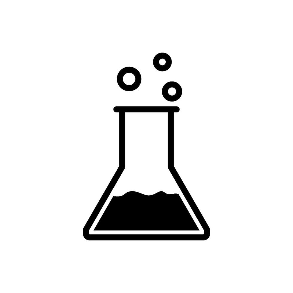 Flask Erlenmeyer Icon Vector Design Template