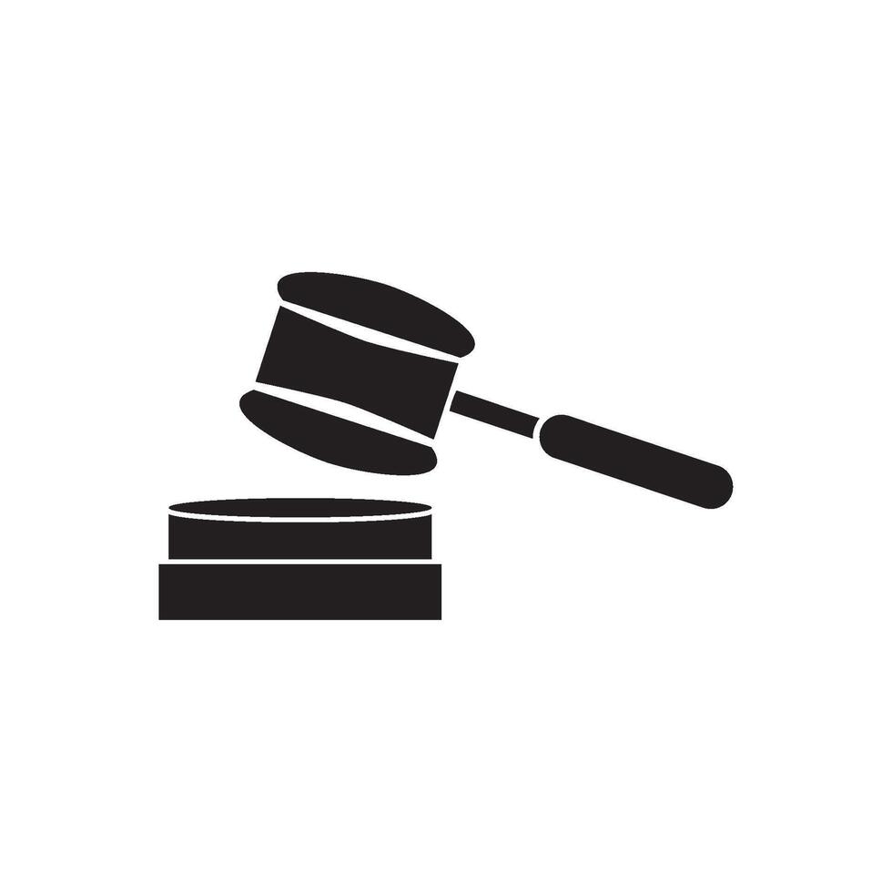 Judge gavel icon vector design template