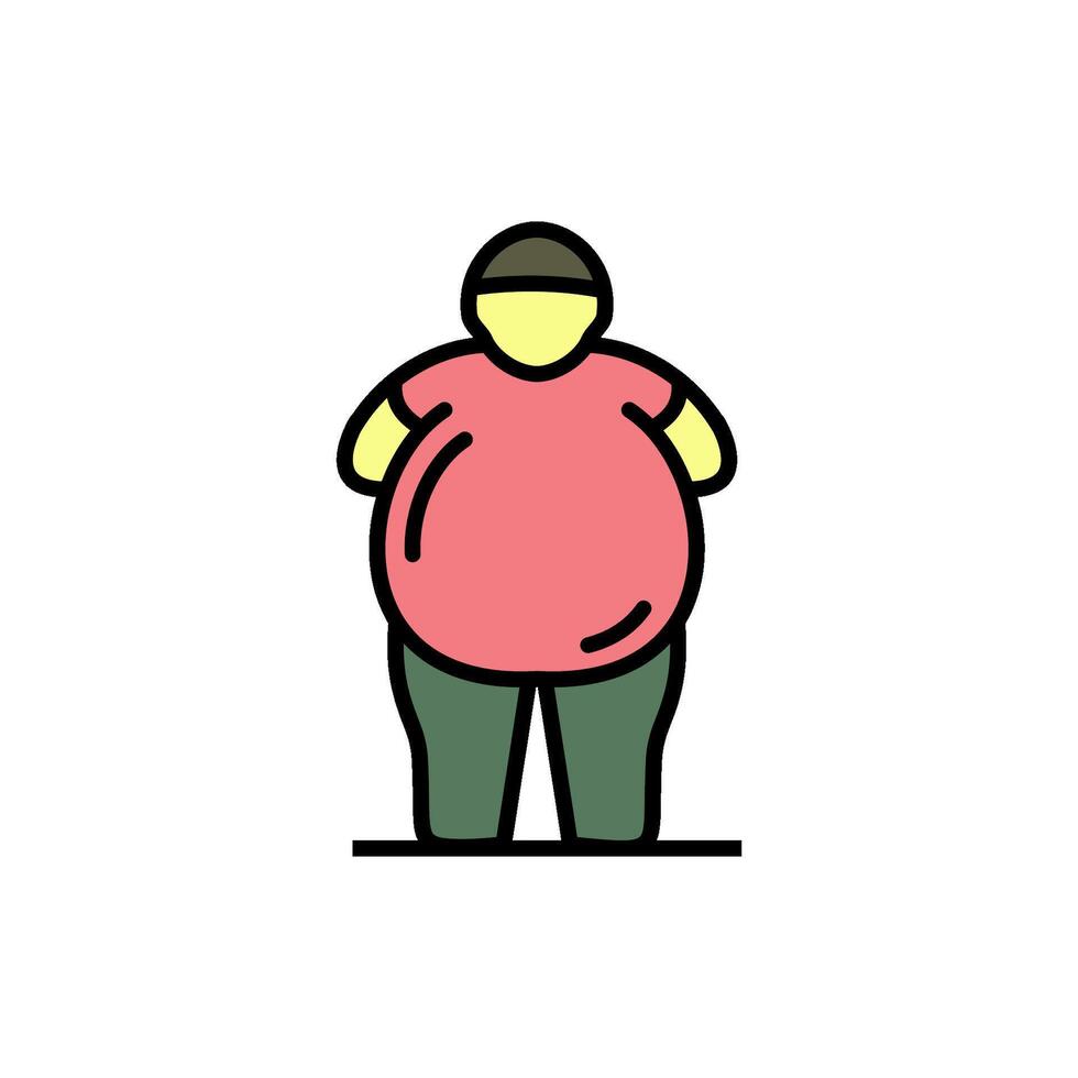 obesity icon vector design templates