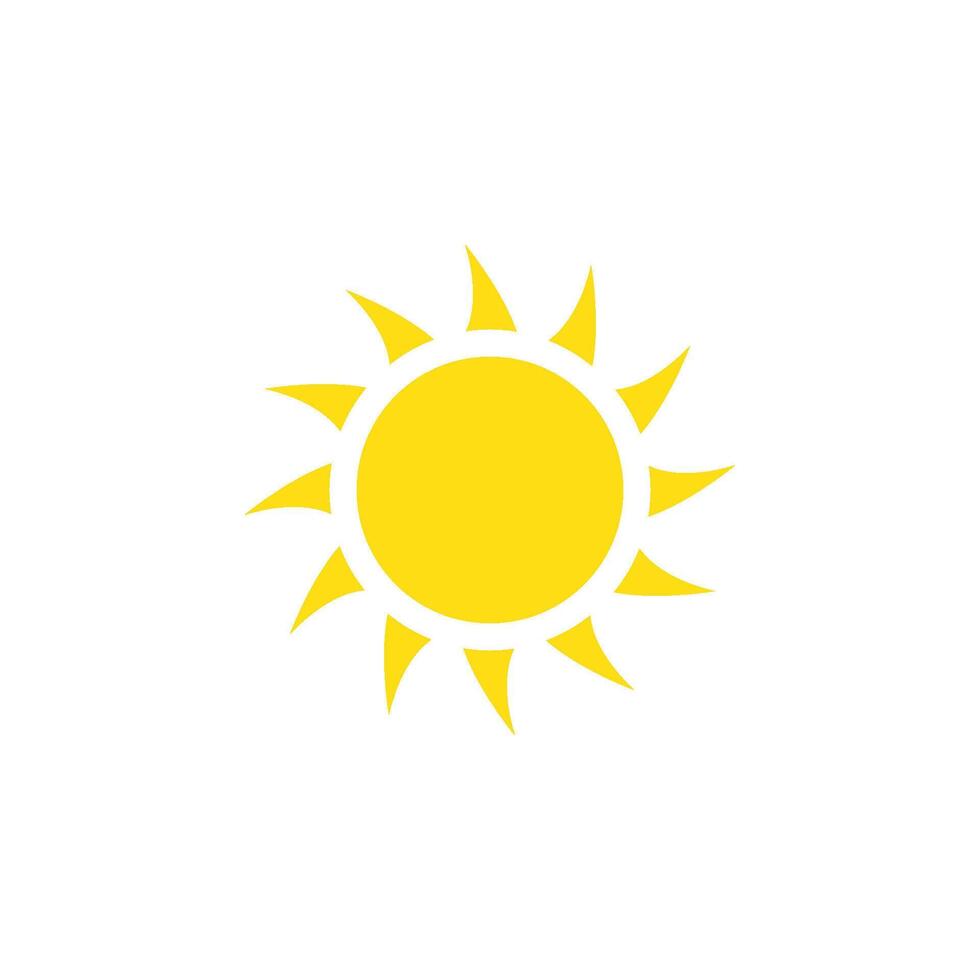 sun icon vector design template