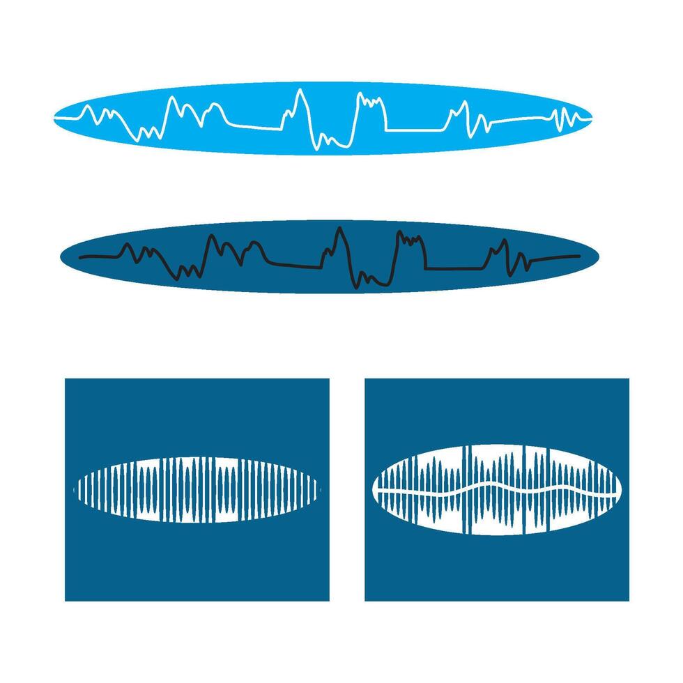 sonido ola y altavoz icono vector diseño modelo