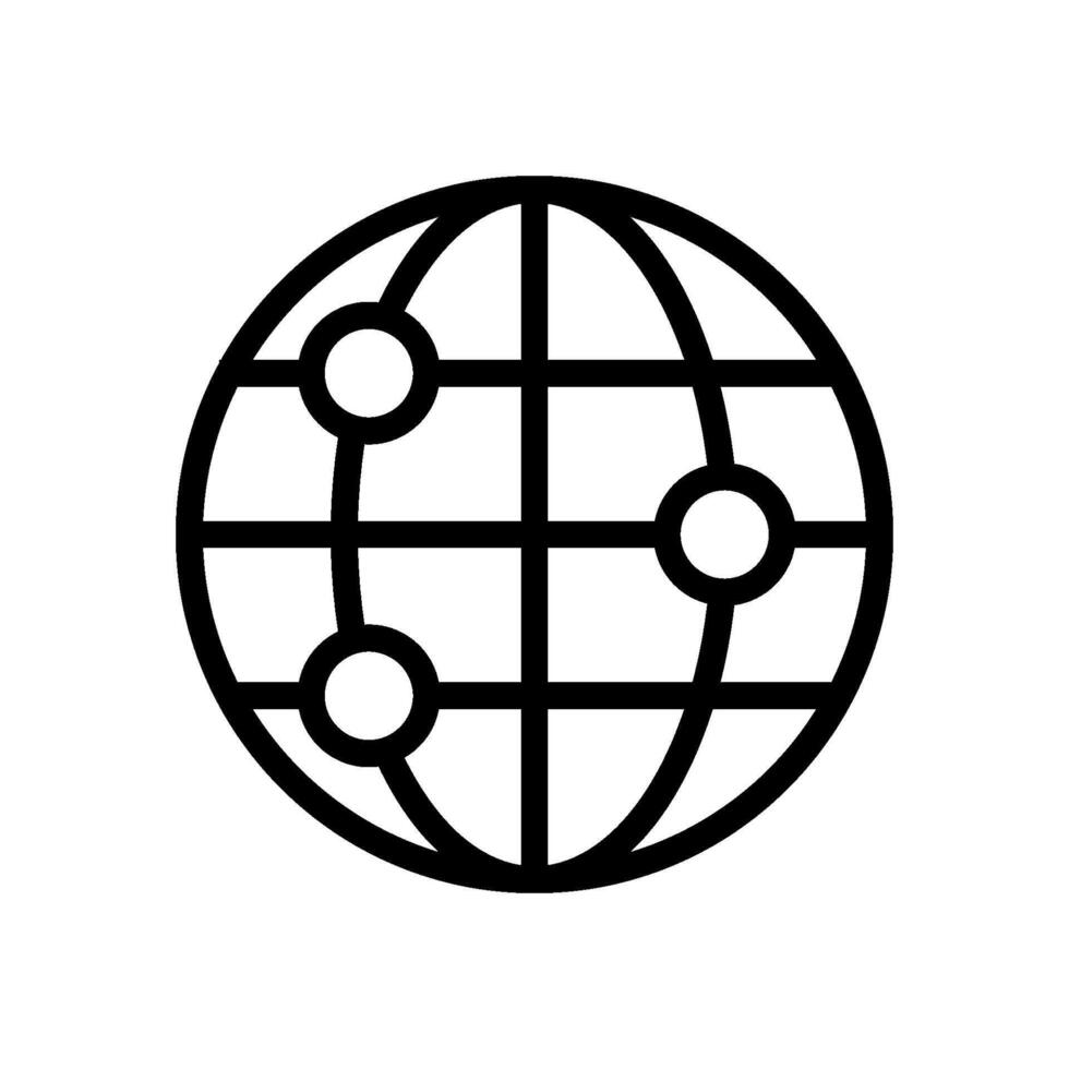 globe internet website icon vector template