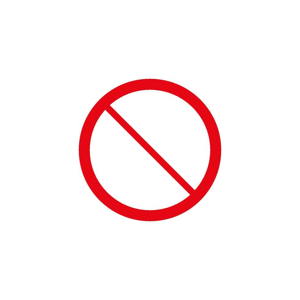 Prohibition  icon vector design template